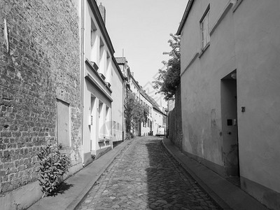 德国列伯克Lubeck市的黑白图景图片