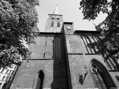 德国列魁北克圣雅科比詹姆斯雅科比詹姆斯教堂黑白图片