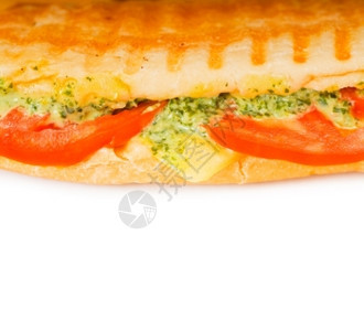 新鲜自制的干尼三明治典型意大利式点心图片