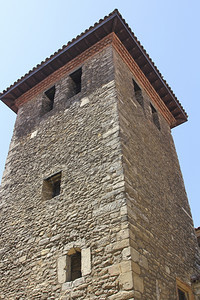 西班牙奥维多老城的旧石块建筑图片