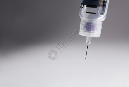 注射糖尿病胰岛素的现代注射器和针头背景图片