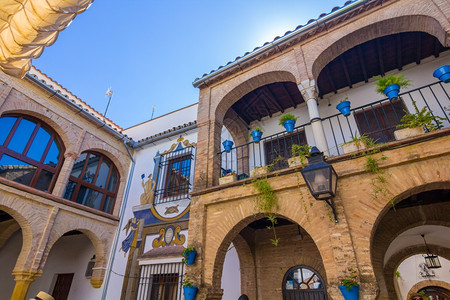 西班牙科尔多瓦市游客的典型住房图片