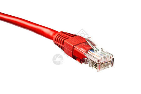 白色背景上孤立的红色网络插件图片