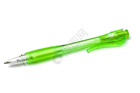 绿色球点Pen孤立于白色背景背景图片