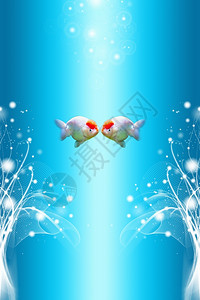 美丽的bokeh光线和亲吻鱼的抽象背景图片