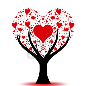 美丽的爱树有心型图片
