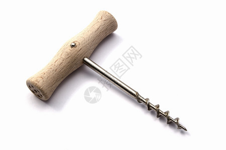 在白色背景上隔离的corkscrew图片