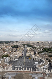 意大利罗马圣彼得广场全景观图片