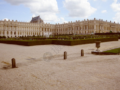 复古风格的凡尔赛巴黎法国巴黎古典风格的凡尔赛皇宫和花园图片