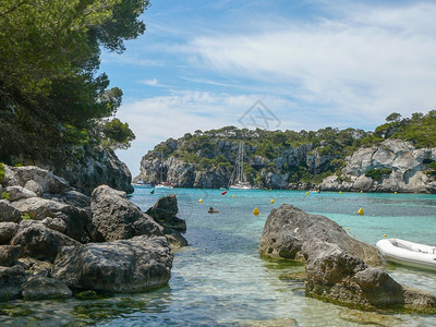 2014年6月9日204年西班牙地中海巴利阿里群岛Balearic群岛Mirca海滩旅游者图片