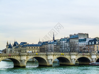 巴黎国际日法巴黎城市岛屿新桥高动态区域HDRPontNeuf新桥图片