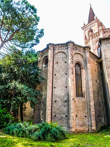 Bologna的圣玛丽亚意大利罗马尼亚的SantaMariadeiServi教堂高动态地带HDR图片