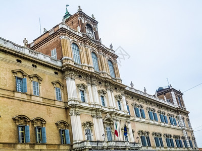 摩德纳公爵宫高动态范围HDR在摩德纳埃米利亚罗马涅意大利公爵宫殿图片