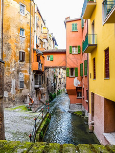 博洛尼亚意大利人类发展报告意大利艾米莉亚罗曼尼博洛老城的高动态波段运河图片