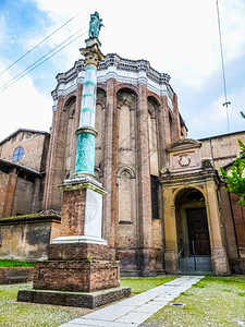 博洛尼亚圣多梅科人类发展报告意大利罗马尼亚博洛埃米利古代圣多梅尼科教堂高动态区HDR图片
