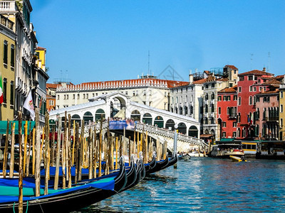 意大利威尼斯Venezia威尼斯市Venezia高动态区域HDR背景图片