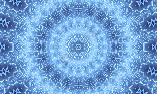 对称抽象带有抽象半径模式的渐变蓝色背景背景