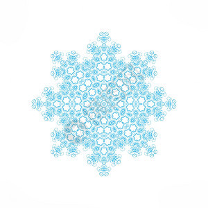 雪花形状的蓝抽象图案图片