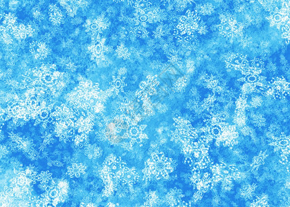 蓝色冬季抽象背景带雪花背景图片
