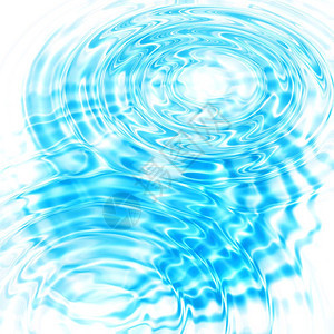 带有抽象蓝色循环水波纹的说明图片