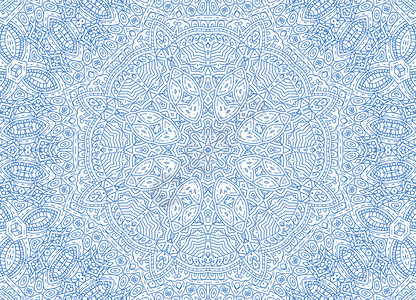 白色背景上的蓝抽象大纲同心图案形图片