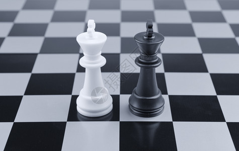 反对竞相国王的象棋竞争概念图片