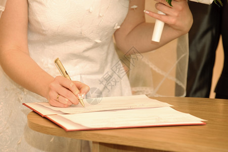 婚礼的仪式紧签名图片
