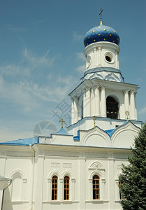 乌克兰正统教堂的圆顶斯维亚托戈尔克山陵乌兰图片