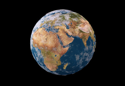 空间中的地球三维编辑的行星图片