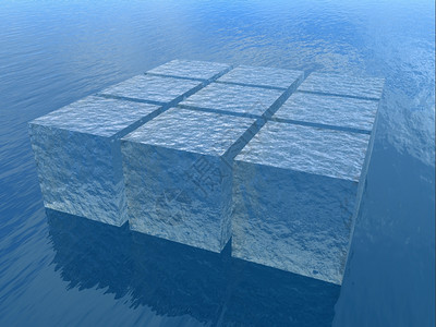 宝马 x3水的立方体3x水作为三维物体的概念背景