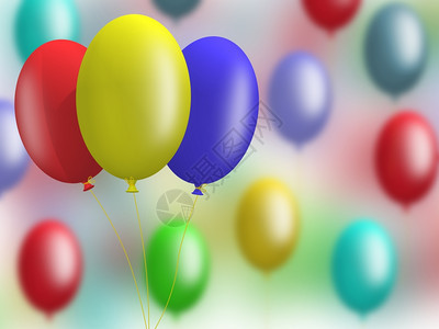 气球亮彩色庆祝气球抽象背景背景图片