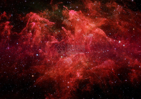 太空中的恒星场云和气体拥堵图片