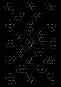 带有苯环结构化学公式的黑板图片