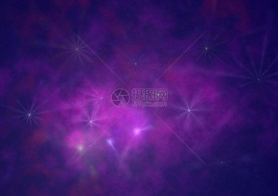 宇宙中紫色星空图片