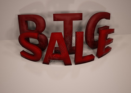 大SALE3D插图的尺寸孤立在背景上插图图片