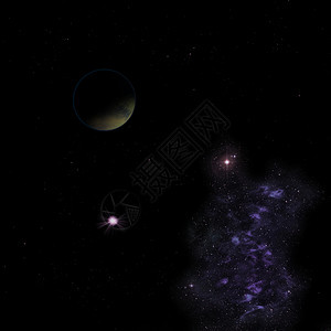 行星在宇宙中对抗云3D形成行星在宇宙中对抗恒星和云由美国航天局提供的图像元素图片