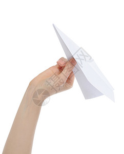 白色折叠纸飞机背景图片