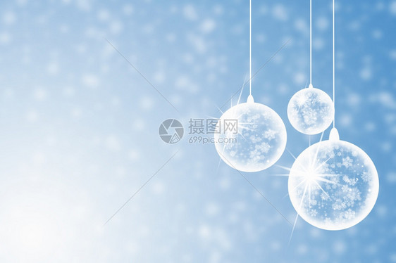 冬季雪圣诞节背景有雪花和星图片