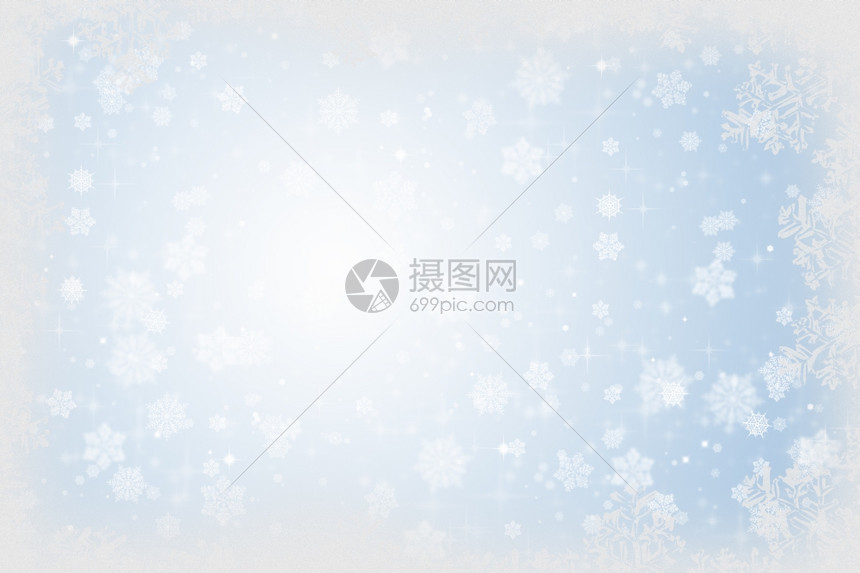 冬季雪圣诞节背景有雪花和星图片