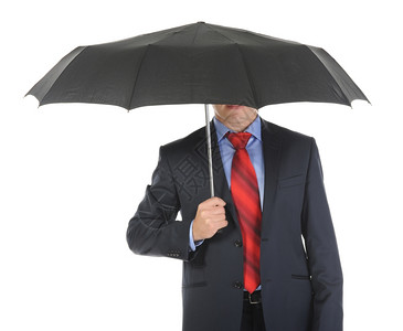 雨天雨伞一名带伞的商人图像背景