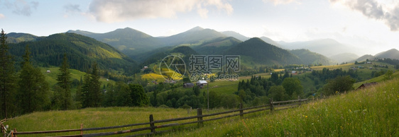 夏季山村景色三拍综合图片图片