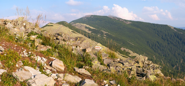 山脉全景图喀尔巴阡山脉的甘基地区乌克兰图片