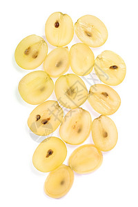 黄葡萄宏观切的浅底光切片应用程序图片
