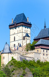 捷克卡尔斯泰因城堡位于布拉格附近的波西米亚高清图片