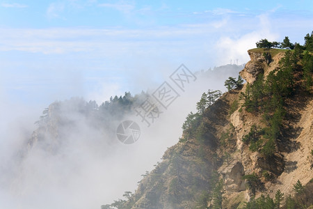 CloudyAjPetri山顶视图克里米亚乌兰背景图片