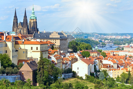 StareMesto旧城视图捷克布拉格图片
