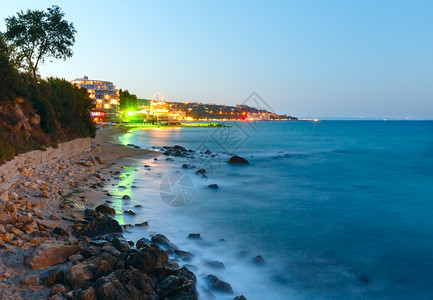 夏夜海岸线保加利亚瓦尔纳附近图片