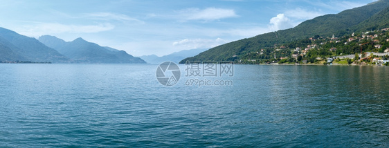 Como湖意大利夏季全景图片