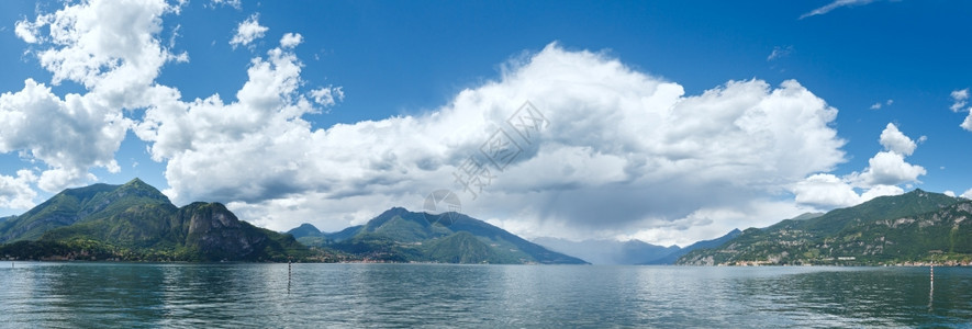 Como湖意大利夏季海岸风景图片