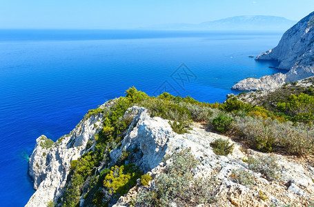 夏季海岸线景观希腊Zakynthos纳瓦吉奥湾附近图片
